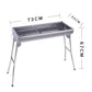Skewers Grill Portable Stainless Steel Charcoal BBQ Outdoor 6-8 Persons - Premium