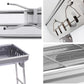 Skewers Grill Portable Stainless Steel Charcoal BBQ Outdoor 6-8 Persons - Premium
