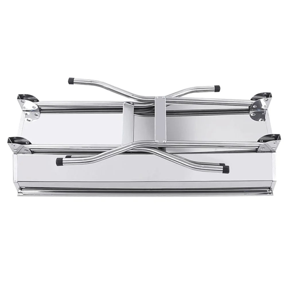 Skewers Grill with Side Tray Portable Stainless Steel Charcoal BBQ Outdoor 6-8 Persons - Premium