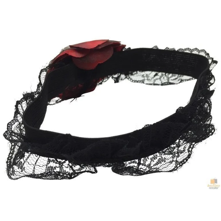 Skull & Rose Leg Garter Skeleton Halloween Costume Party