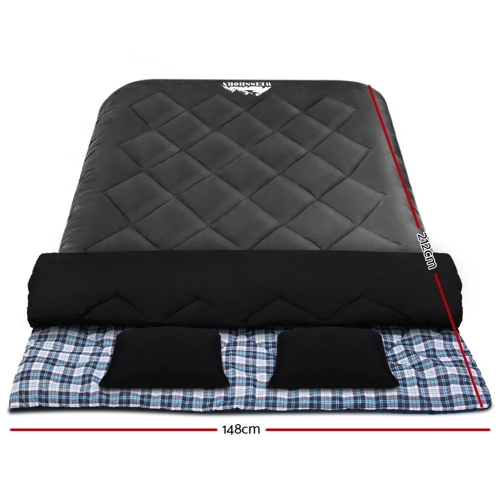 Sleeping Bag Double Camping Hiking -10¬∞C to 15¬∞C Tent