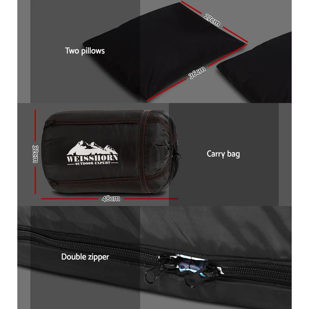 Sleeping Bag Double Camping Hiking -10¬∞C to 15¬∞C Tent