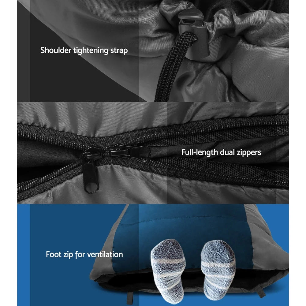 Sleeping Bag Single Camping Hiking -20¬∞C to 10¬∞C Tent