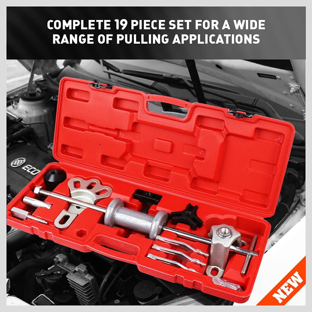 Slide Hammer Tool Kit Dent Puller Adapter Wrench Axle