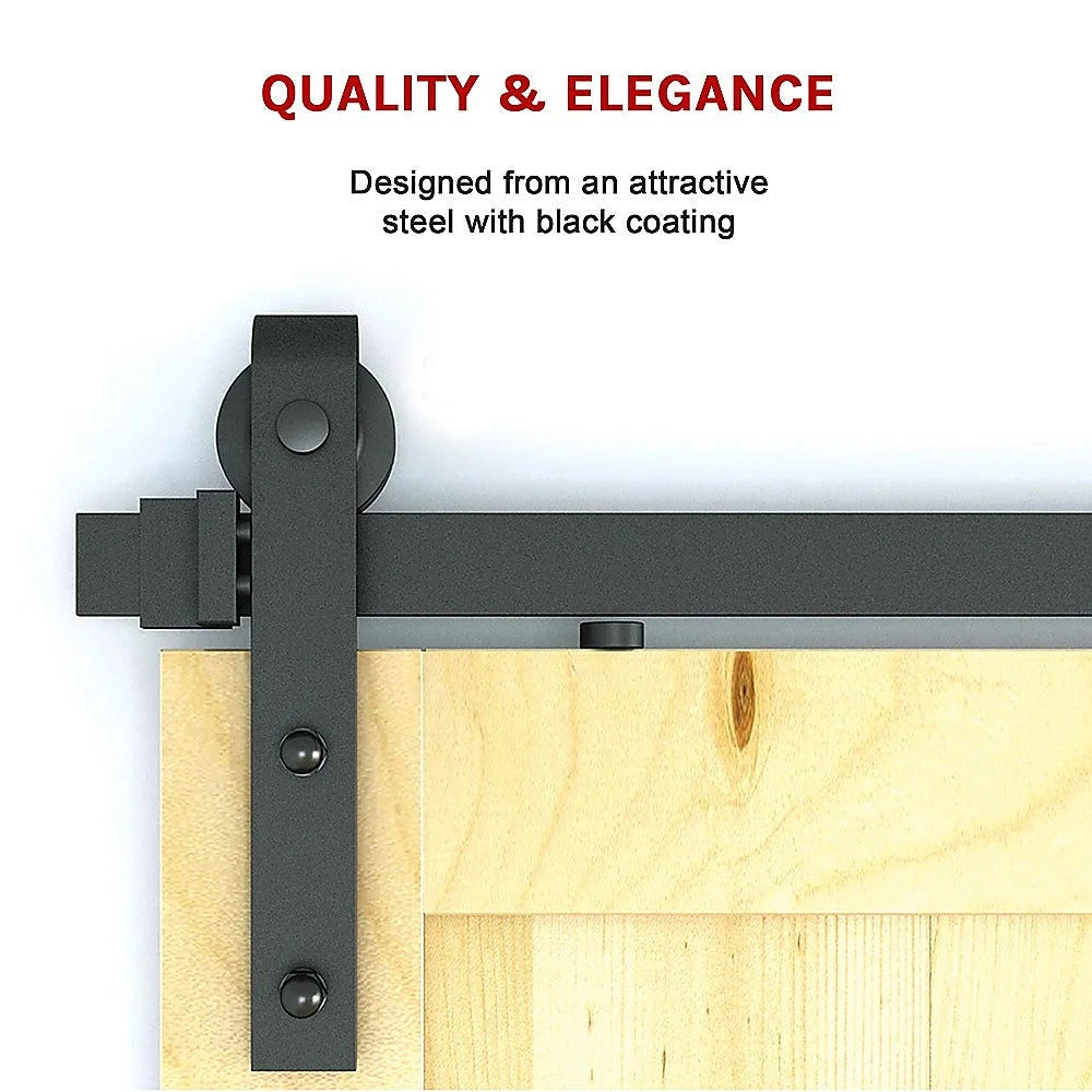 Sliding Barn Door Hardware 1.8m Heavy Duty Sturdy Kit