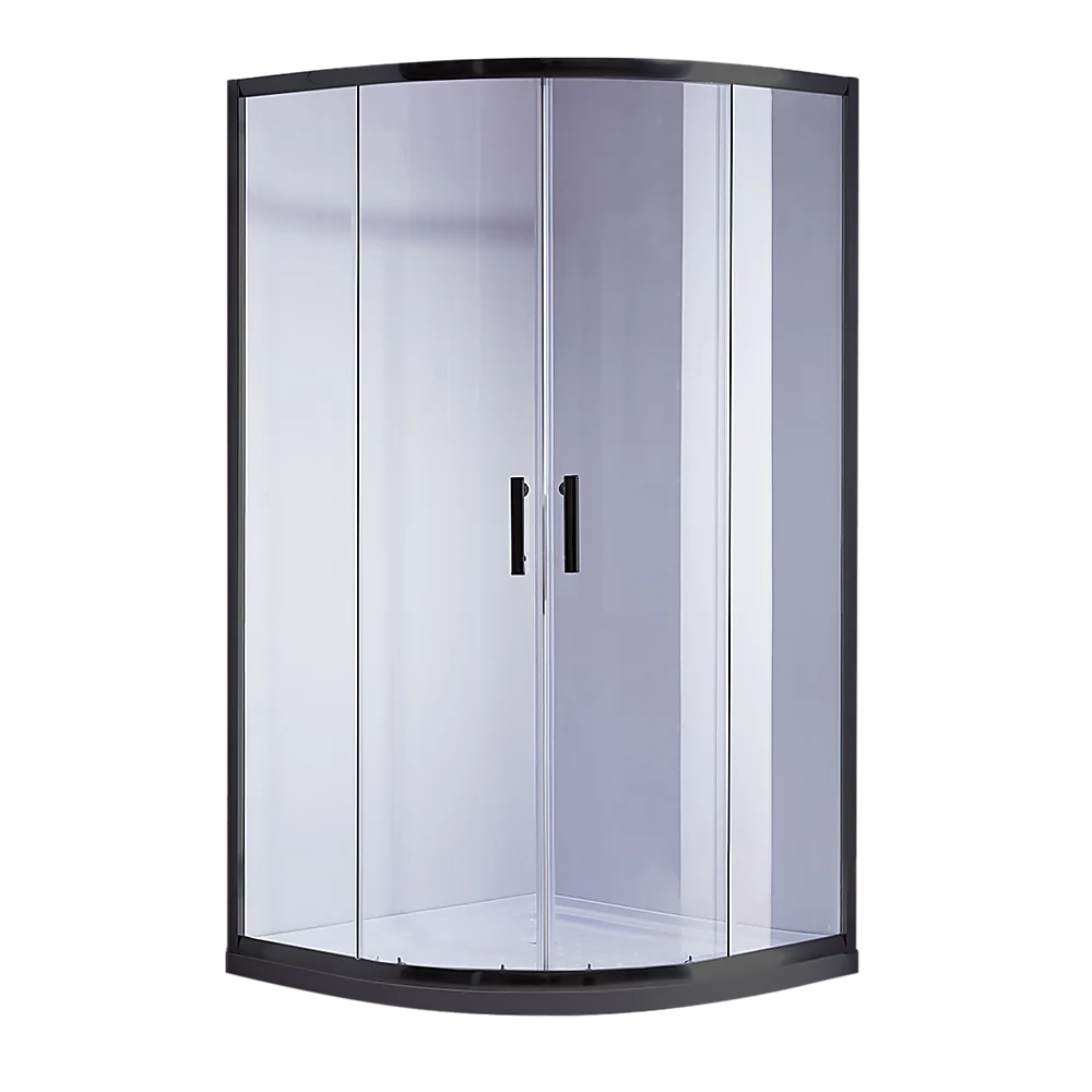 Sliding Curved Shower Screen 90 x 90cm Rounded 6mm