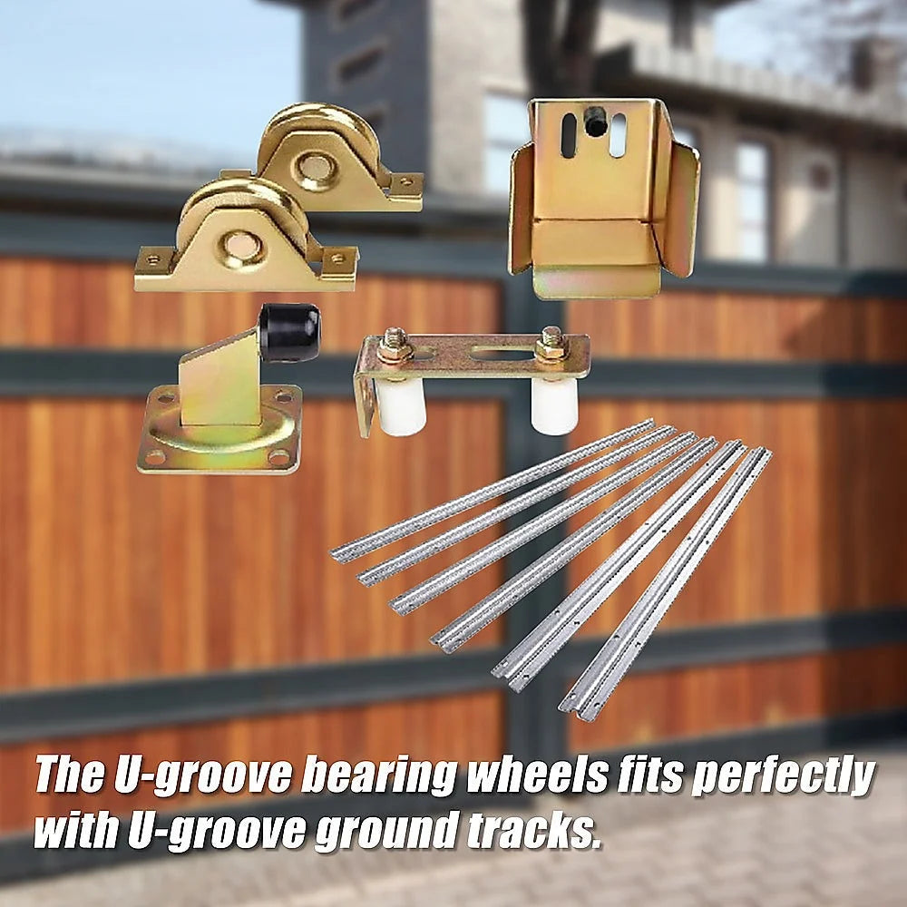 Sliding Gate Hardware Accessories Kit - 6M Track Wheels