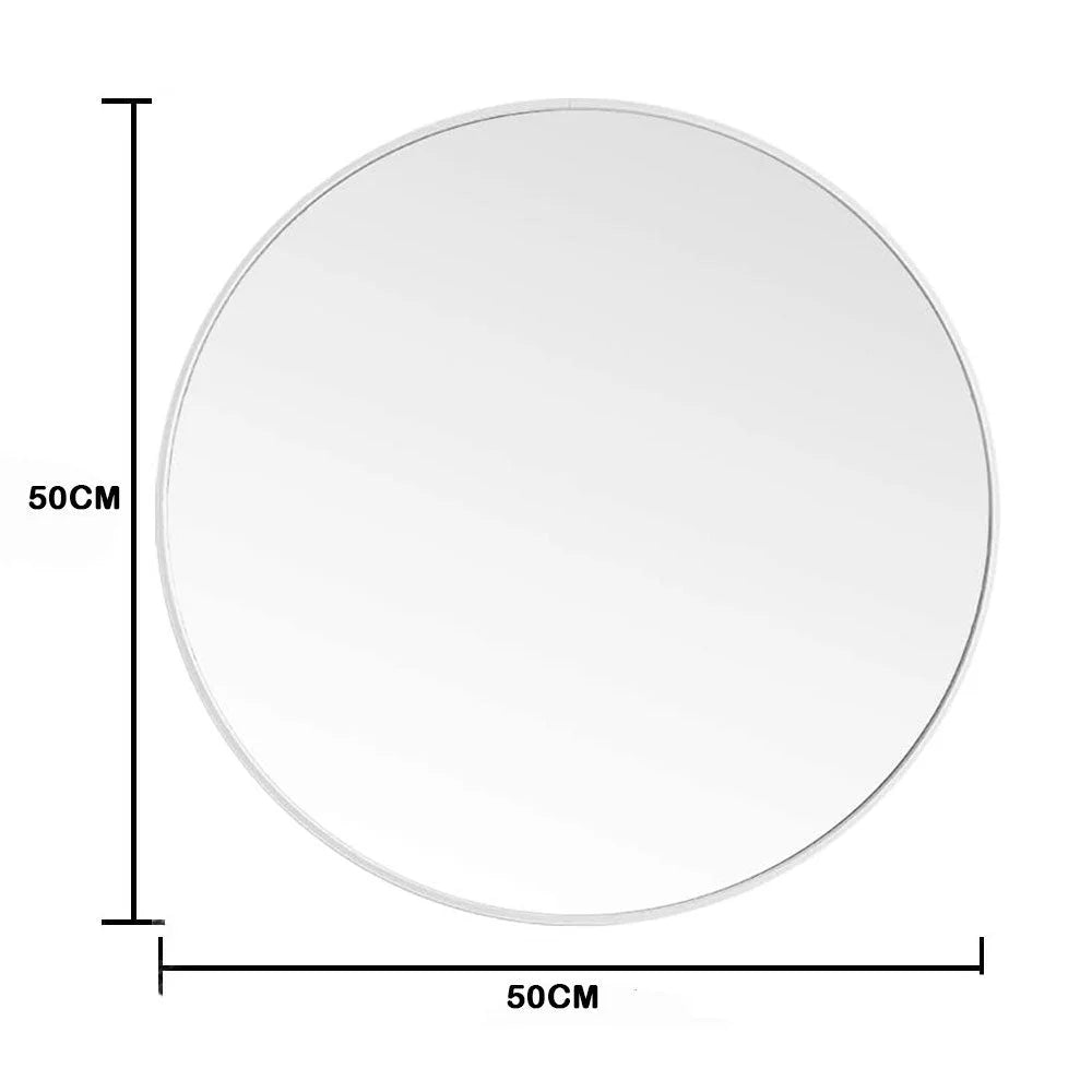 Slim Design 50CM White Bathroom Living Room Hallway Mirror