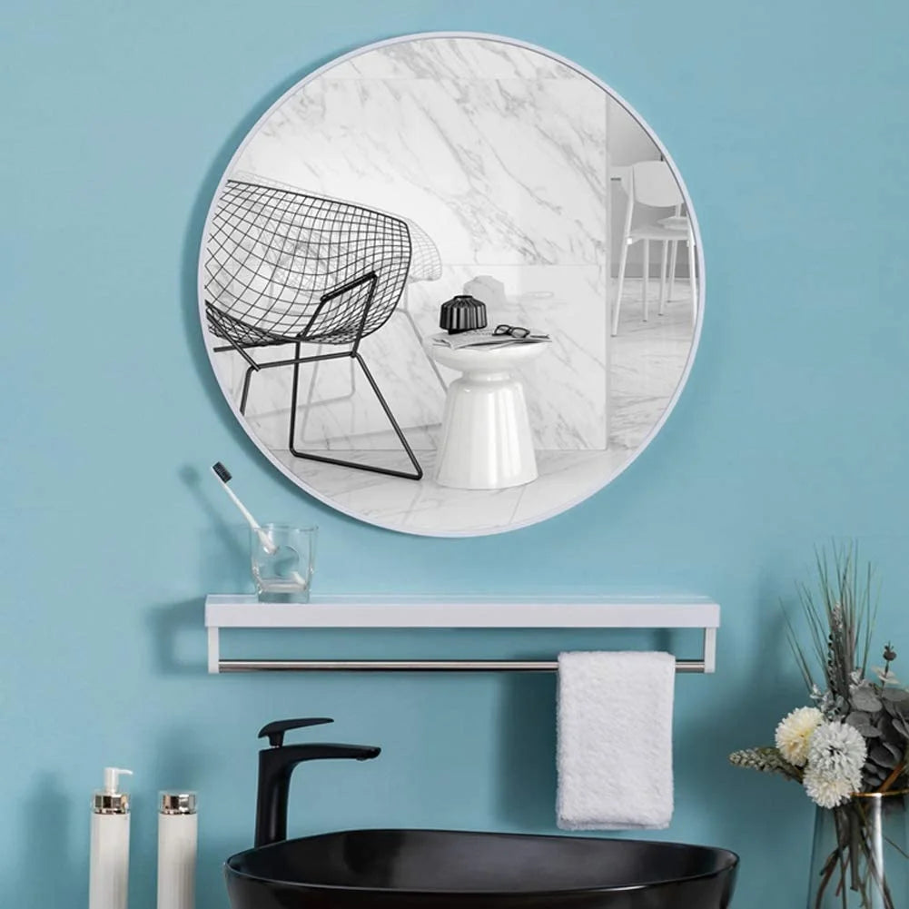 Slim Design 50CM White Bathroom Living Room Hallway Mirror