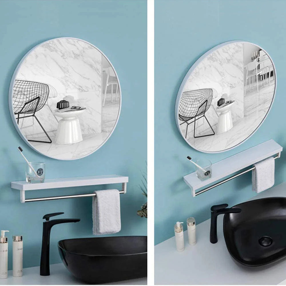 Slim Design 50CM White Bathroom Living Room Hallway Mirror