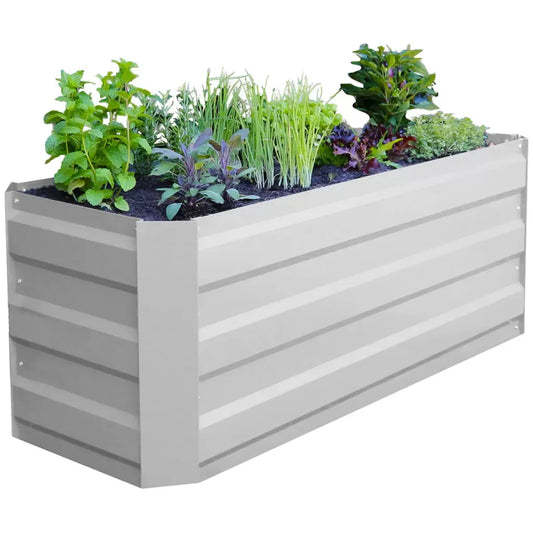 Slimline Garden Bed 120 x 45 x 45cm White - Pet Care > Dog