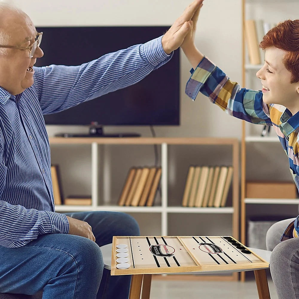 Sling Puck Table Battle Ice Hockey Board Game for Adults &