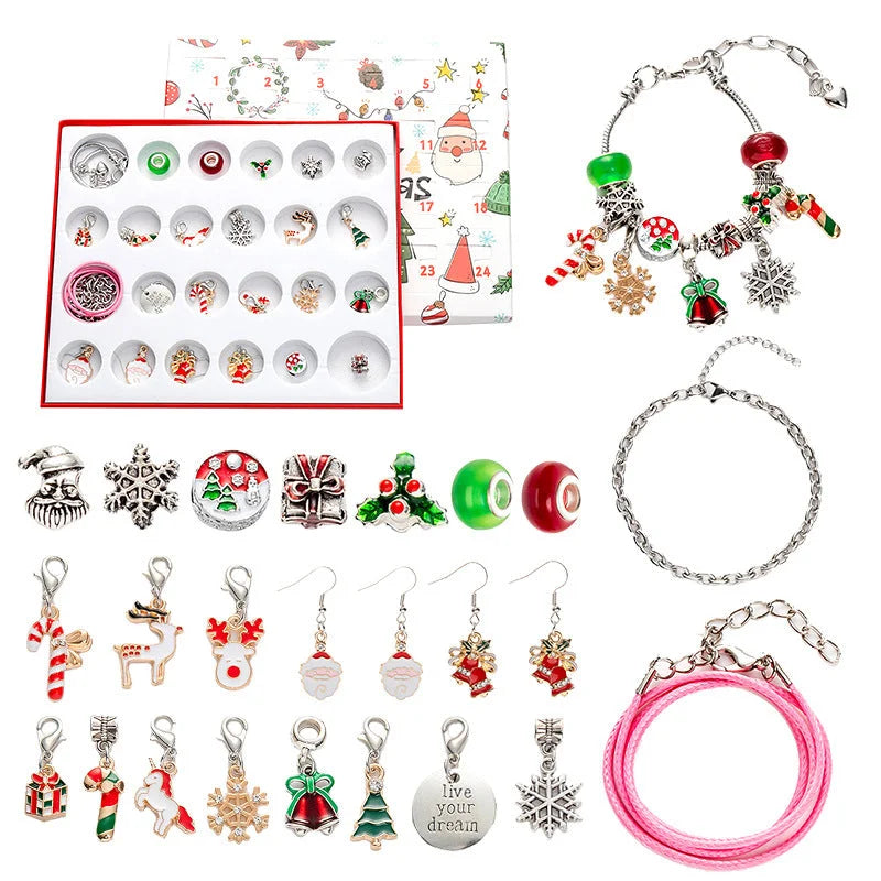 Sliver 44-Piece Assorted Christmas Baubles Set with Elegant