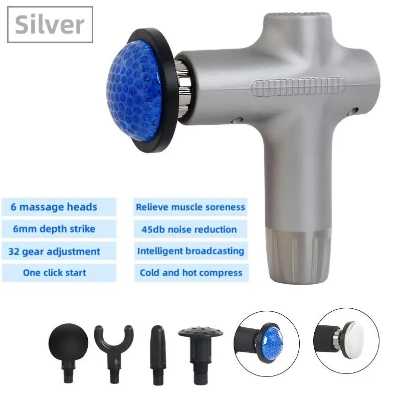 Sliver Mini 4-Head Deep Tissue Massage Gun - Portable