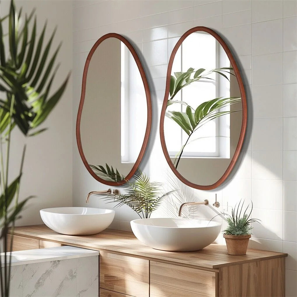 Mirror with small art deco asymmetrical