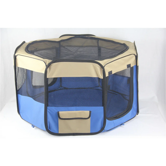 Small Blue Pet Playpen Soft Dog Cat Puppy Rabbit Guinea Pig