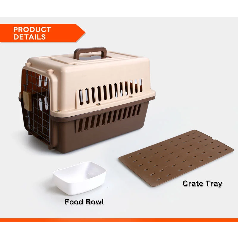 Small Dog Cat Rabbit Crate Pet Carrier Airline Cage Bowl