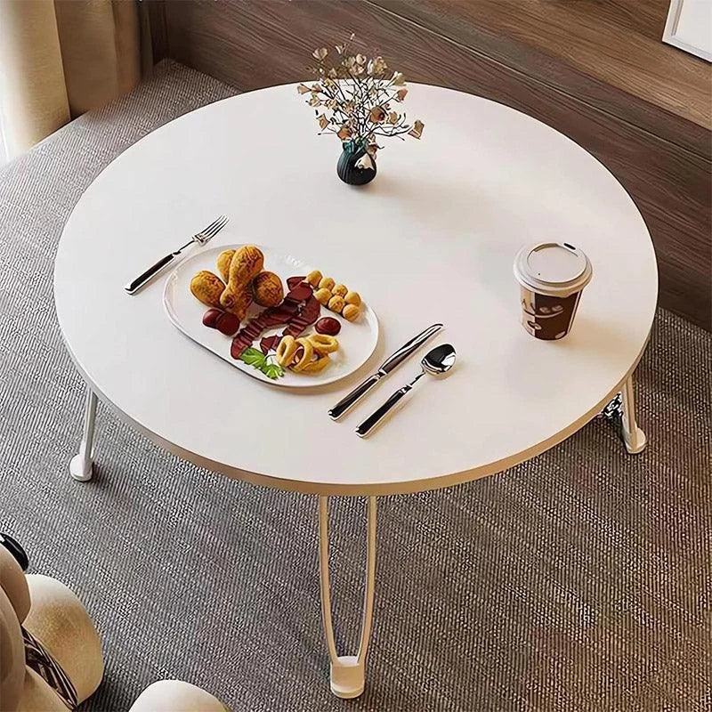 Small Foldable Computer Desk Portable Bed Table Round Home
