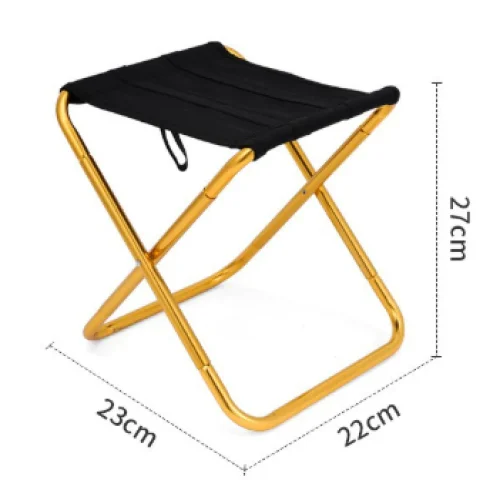 Small Gold Ultralight Portable Folding Camping Stool