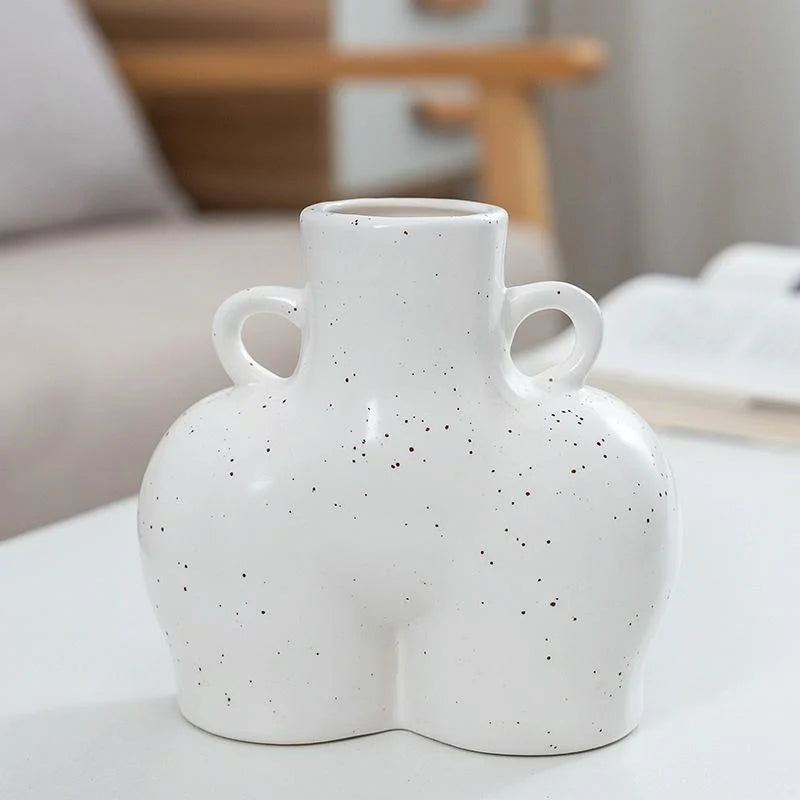 Small Macaron Ceramic Vase for Home Decor and Dried Flower