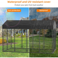 Small Outdoor Dog Kennel Pet Cage with Roof Cover