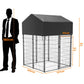 Small Outdoor Dog Kennel Pet Cage with Roof Cover