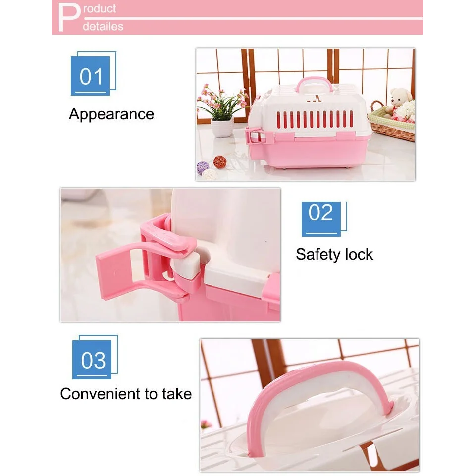 Small Pet Carrier Crate Dog Cat Rabbit Guinea Pig Cage