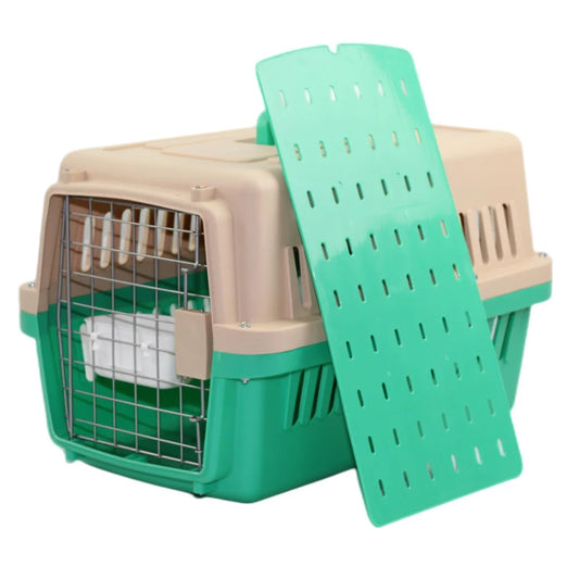 Small Pet Crate Dog Cat Airline Carrier Cage with Bowl
