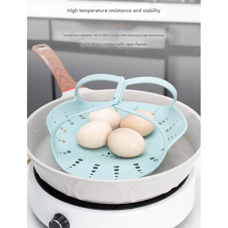 Small Pink Flexible Silicone Steamer Basket