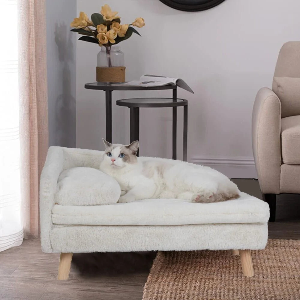 Small raised pet with sofa waterproof dog bed