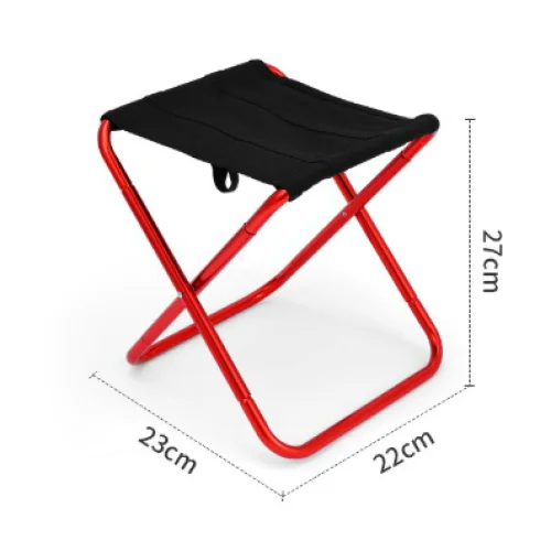 Small Red Ultralight Portable Folding Camping Stool