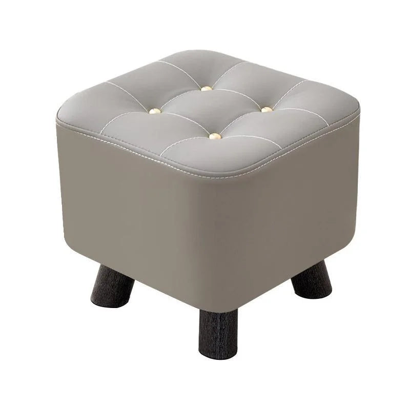 Small stool sofa with caster wheels and side handle rail