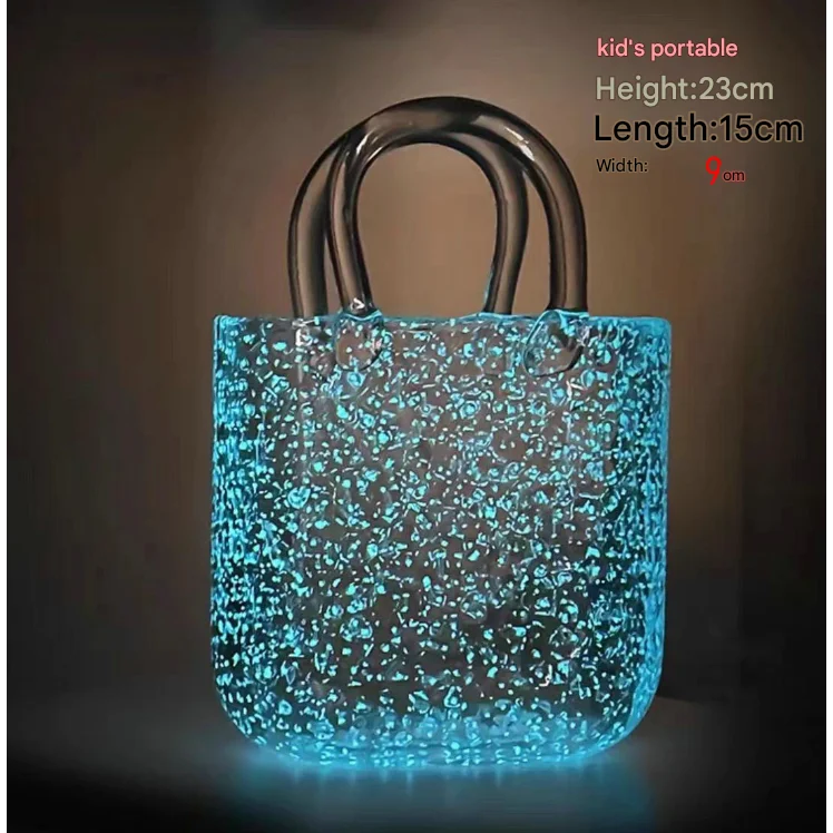 Small Tote Bubble Bag Luminous INS-Style Glass Vase Modern