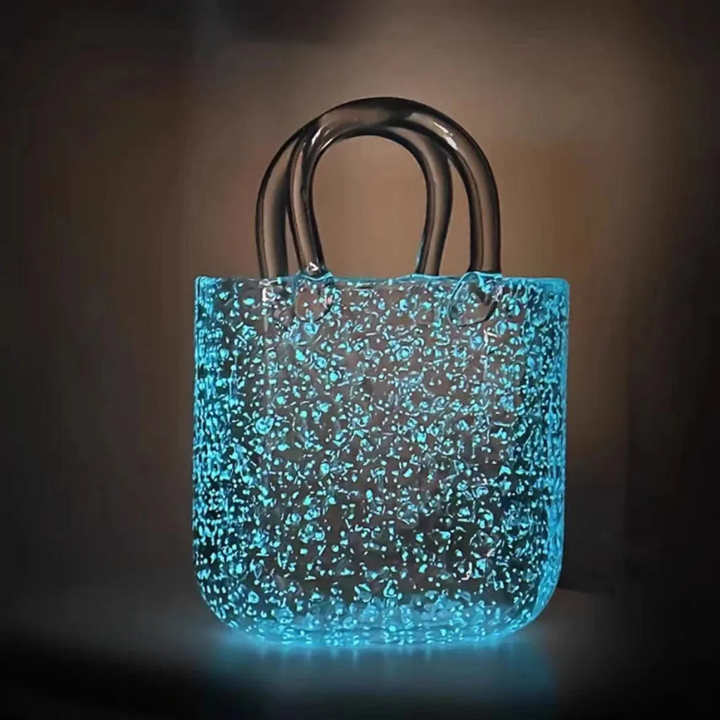 Small Tote Bubble Bag Luminous INS-Style Glass Vase Modern