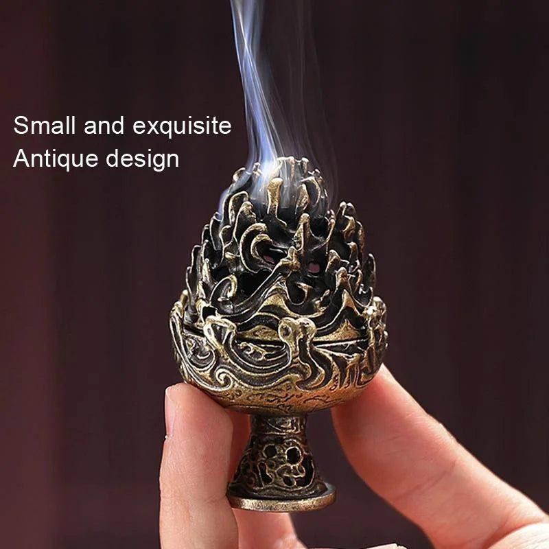 Small Vintage Copper Incense Burner - Bronze Ornament