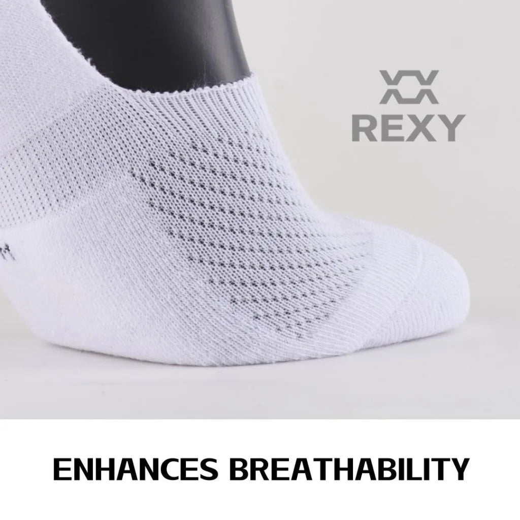 Small White Cushion No Show Ankle Socks Non-Slip Breathable