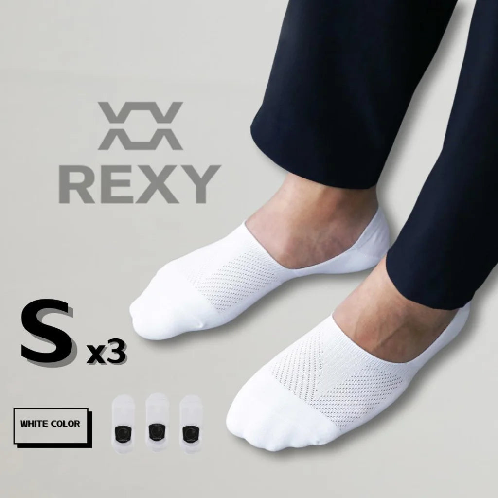 Small White Cushion No Show Ankle Socks Non-Slip Breathable