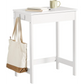 Small White Desk with Drawer and Hooks - Furniture