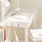 Small White Desk with Drawer and Hooks - Furniture