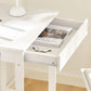 Small White Desk with Drawer and Hooks - Furniture