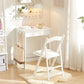Small White Desk with Drawer and Hooks - Furniture