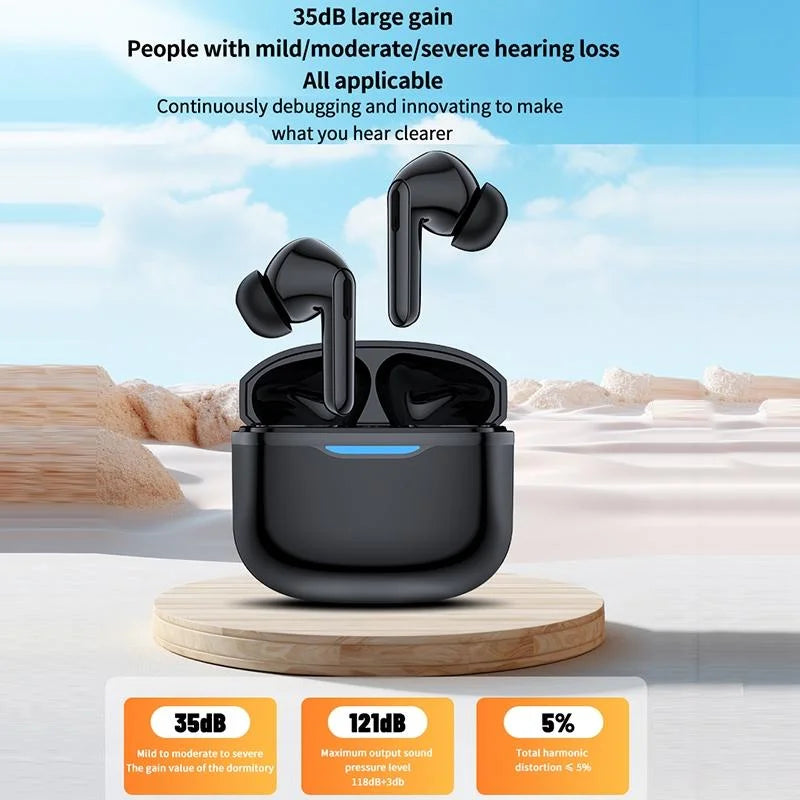 Smart Ai Bluetooth 5.3 In Ear Hearing Aid - White - Health