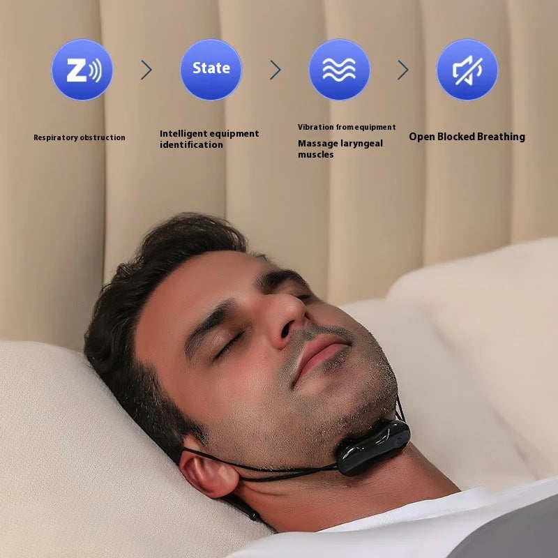 Smart Anti-Snoring Throat Massager - AI-Powered Vibration