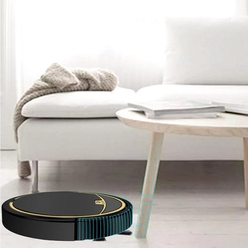 Smart Automatic Sweeping Robot With Mopping Function - Anti-Fall - Black-1915197787847397379