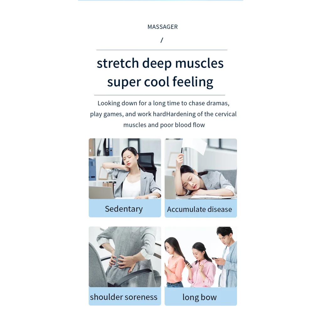 Smart Cervical Spine EMS Massager Sticker with Remote