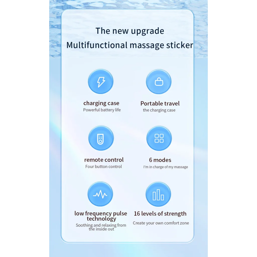 Smart Cervical Spine EMS Massager Sticker with Remote
