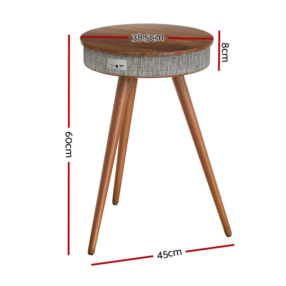 Smart Coffee Table Wireless Charging with Bluetooth Speaker