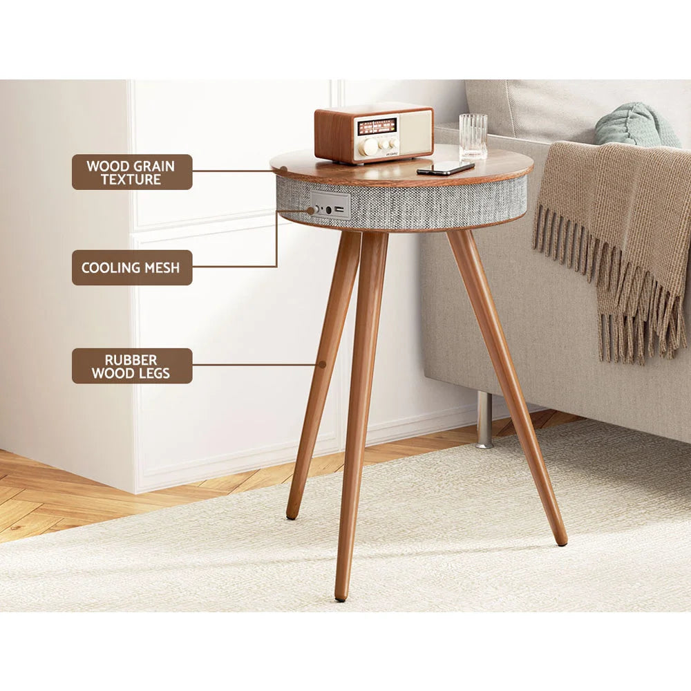 Smart Coffee Table Wireless Charging with Bluetooth Speaker