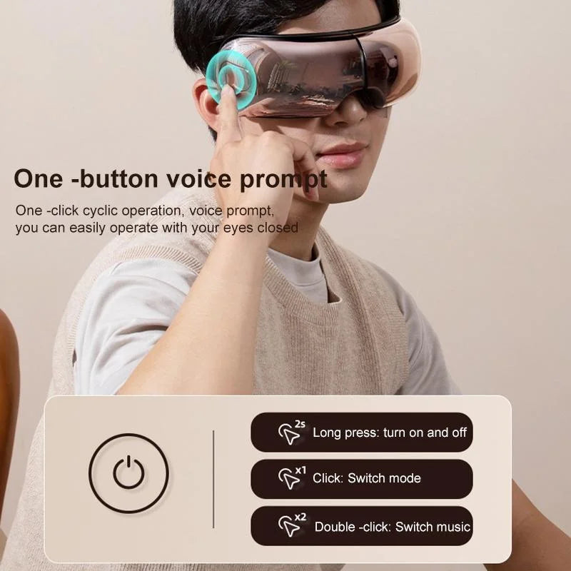 Smart Eye Massager With Hot Compress Air Pressure &