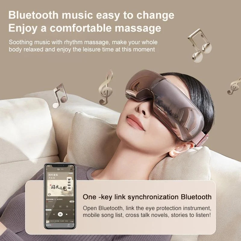 Smart Eye Massager With Hot Compress Air Pressure &